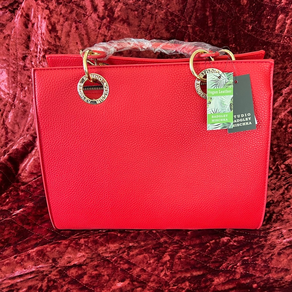 Badgley Mischka Vibrant Red Tote